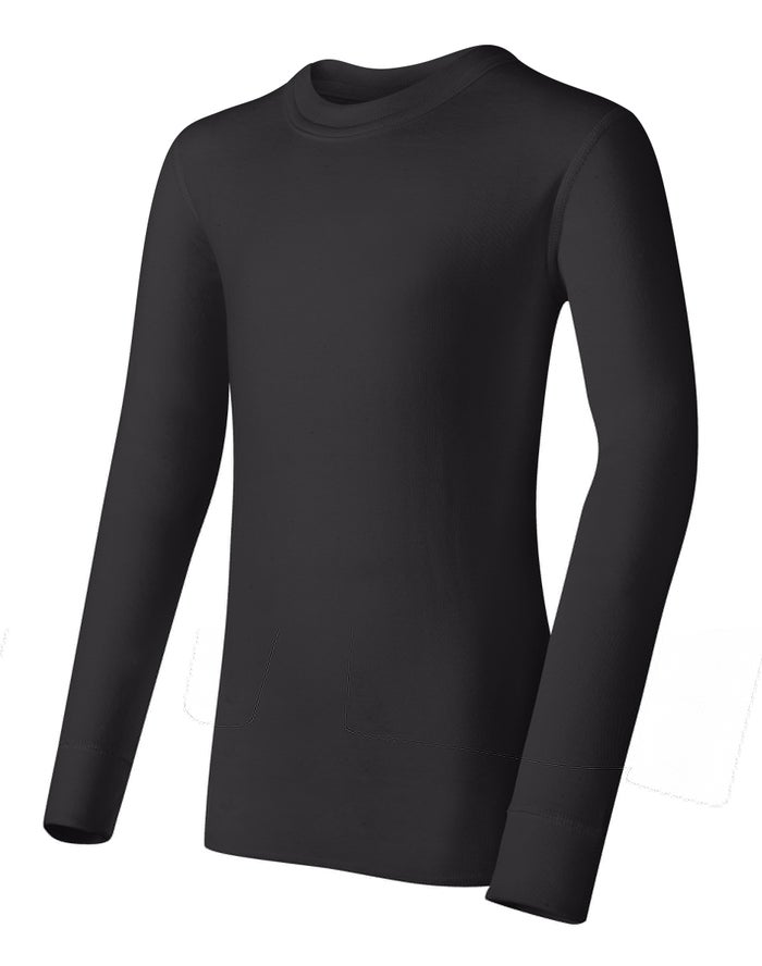 Champion Hoodie Meisjes - Zwart - Duofold Thermal Crew ( 741836-FOV )